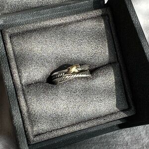 David Yurman X Crossover Band Ring
Sterling Silver with 18K Yellow Gold, 6mm
